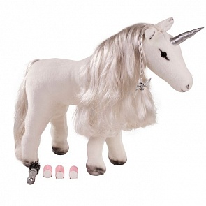 Белый единорог Gotz с расческой и бигуди (Gotz, 3402631)